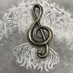 James Avery Treble Clef Music Brooch
